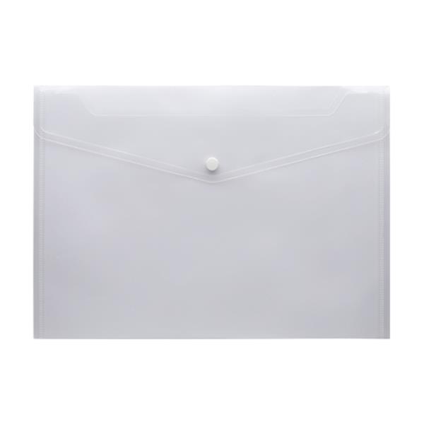 PP document folder, A4 size with button closure