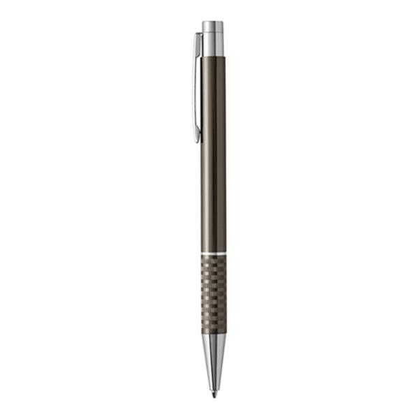Długopis metalowy ze srebrnymi detalami
