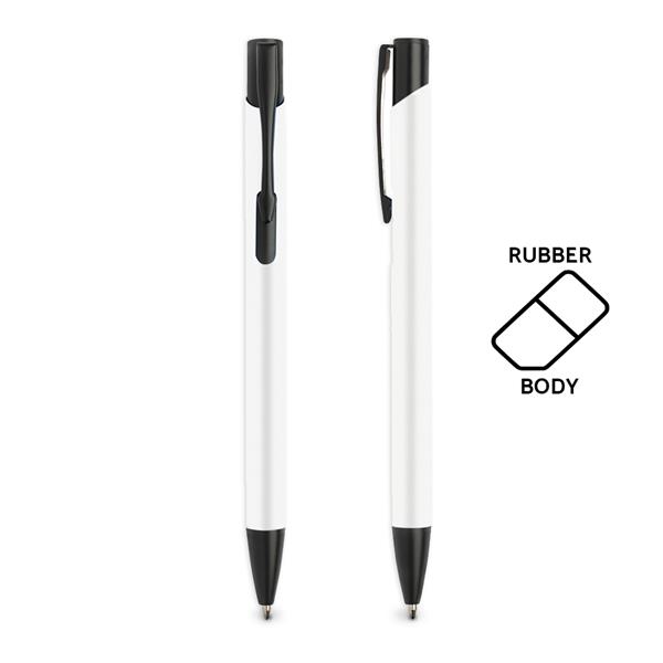 Długopis aluminiowy, gumowany