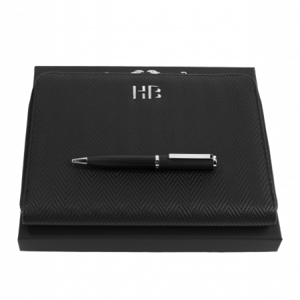 Zestaw HUGO BOSS długopis HSI1064B + teczka HTM106A