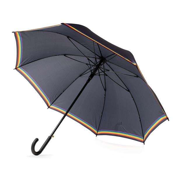 190T pongee umbrella, multi-colored detail